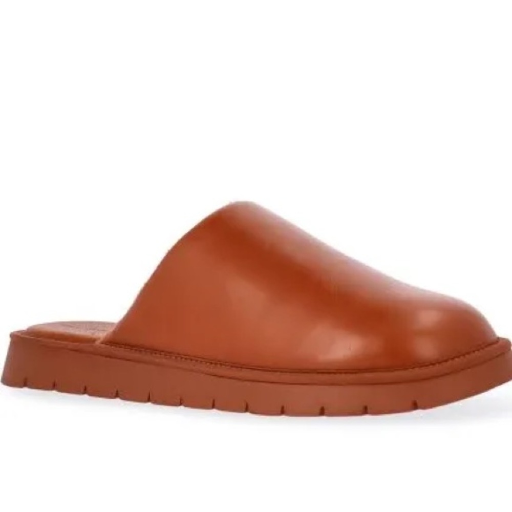 NWT Free Assembly's Women’s Faux Leather Mules Slipon Sz 11M Brown